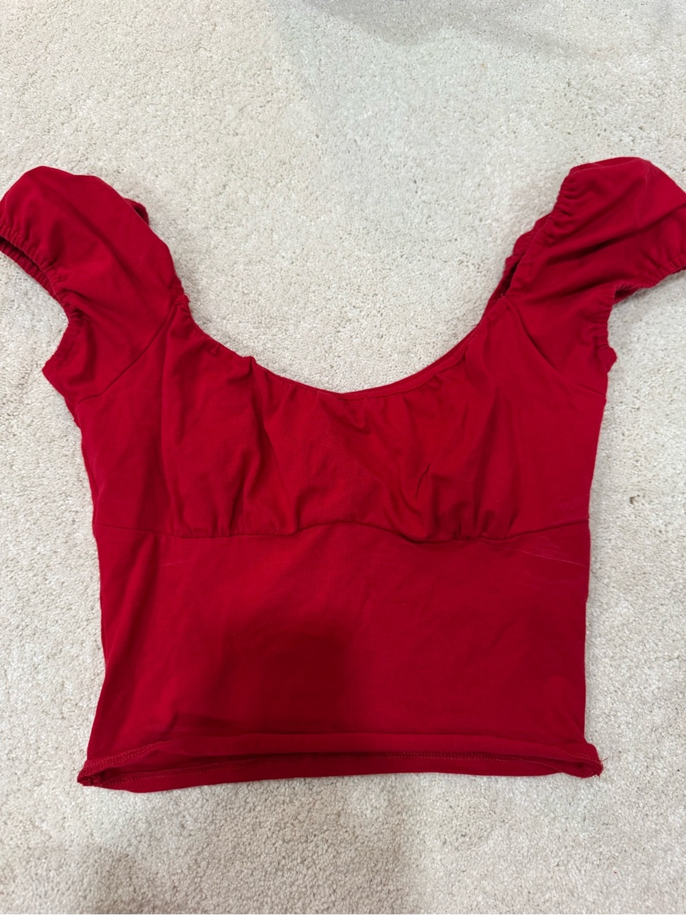 Hollister Red Women's Scoop Neck Crop Top